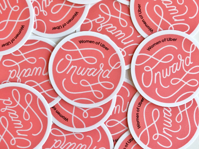 Onward design lettering sticker type typography women in tech