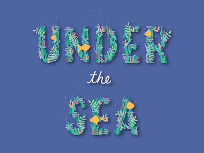 Under the Sea design handlettering illustration ipad lettering pattern procreate type typography