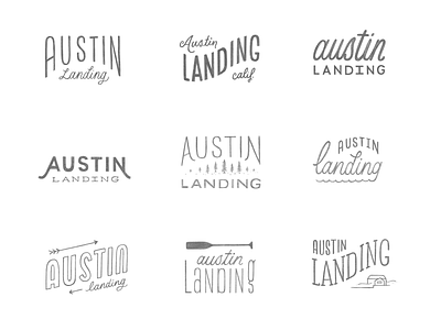 Austin Landing Logo design handlettering illustration lettering procreate type typography