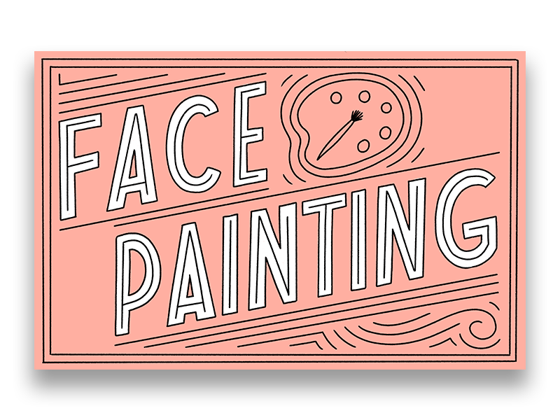 Face Painting letters handlettering procreate design type illustration typography lettering