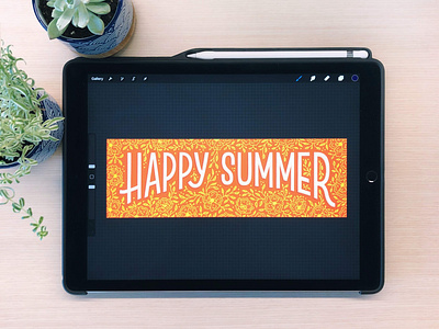 Happy Summer! design handlettering illustration ipad lettering letters procreate type typography