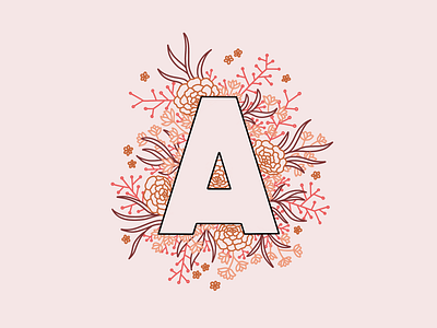 Floral Arrangement design handlettering illustration ipad lettering letters pattern procreate type typography