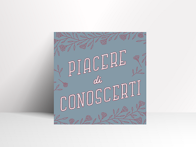 Piacere di Conoscerti design handlettering illustration ipad lettering letters pattern procreate type typography