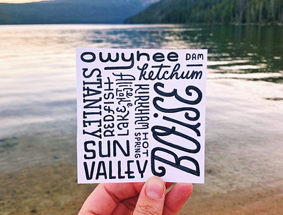 Idaho Road Trip design handlettering illustration lettering travel type typography