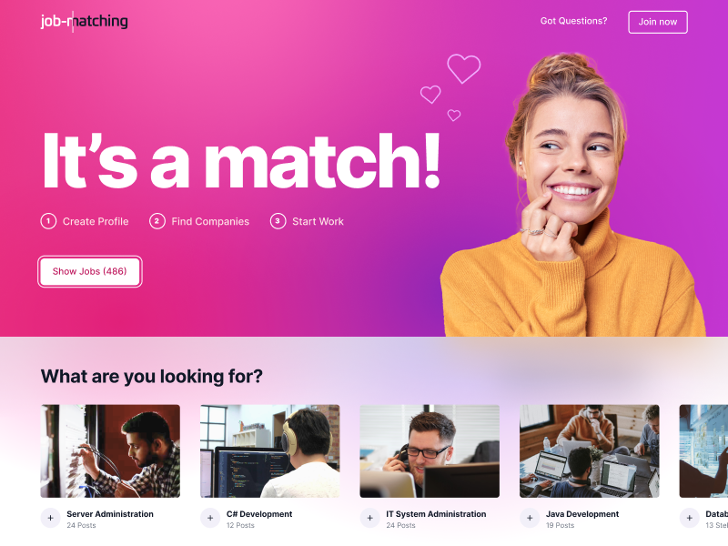 Job Matching Plattform By Sirpauls Digital Agency On Dribbble