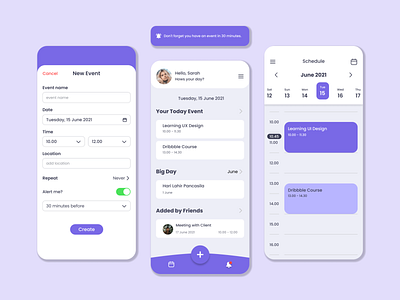 Calendar app design