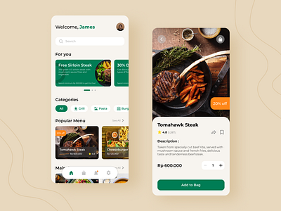 Food app design