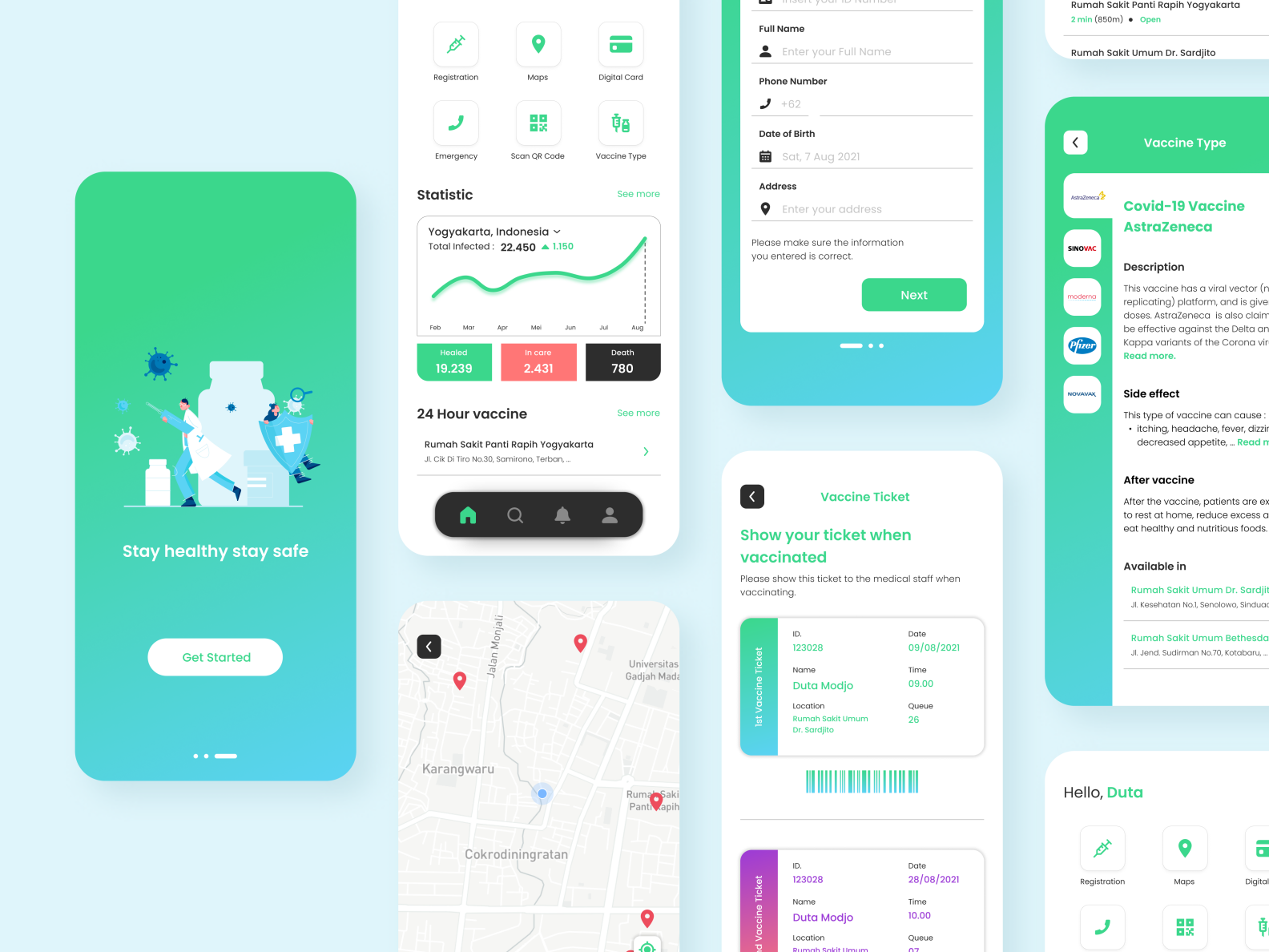 VaksIn - Vaccine app design by Naufal Nur Aidil on Dribbble