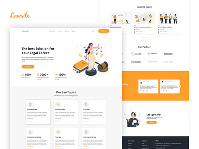 Lawsite - Landing Page branding figma landingpage law legal legalsite ui uidesign userinterface webdesign website