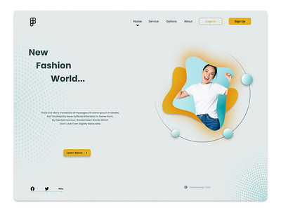 New fashion World Web UI Design