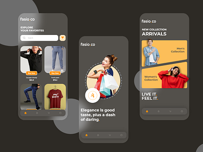 Shopping mobile UI app branding design graphic design ui ux