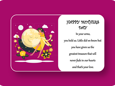 Mothers Day Card design illustration ui ux web