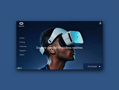 Oculus VR Ui Design branding design ui web