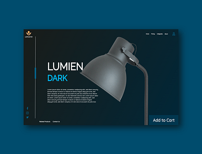Lamp Website Ui Concept app branding design graphic design illustration logo motion graphics ux vector web