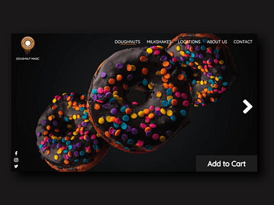 Doughnut Web Landing Page app behance branding business design doughnuts dribbble illustration landing page logo typography ui ux vector web website