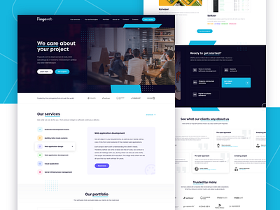 Fingoweb Software House - Homepage branding design redesign ui web