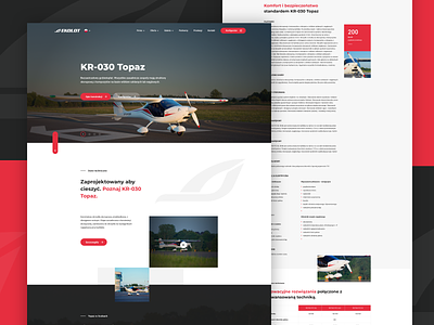 Ekolot - Website redesign aircraft aviation design redesign ui ux web
