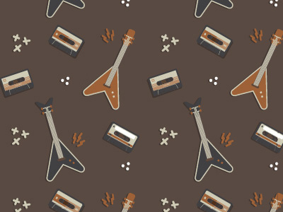 Rockin' Pattern guitar icon icons music pattern rock vintage wallpaper