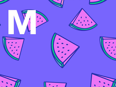 M is for Melon background canva fruit illustration melon pop wallpaper