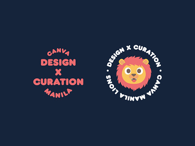 Team Swag badge cute head lion logo manila shirt stamp startup swag type typography