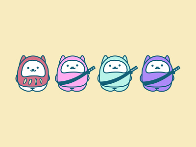 photo Cartoon Cute Ninja Cat ninja cat designs themes templates