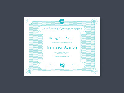 Canva Certificate of Awesomeness