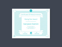 Canva Certificate of Awesomeness
