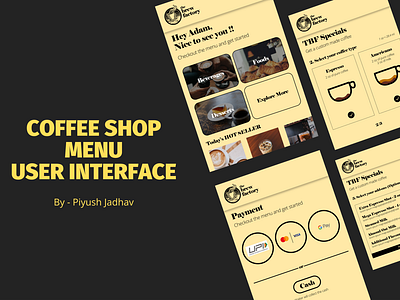 Coffee Shop Menu User Interface - Figma