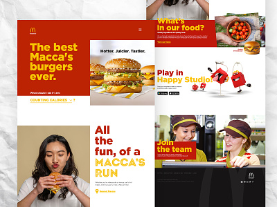 McDonalds homepage concept design homepage interface mcdonalds