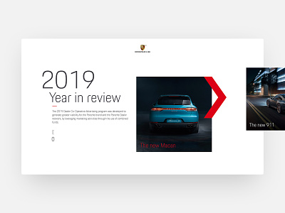 Porsche 2019 Year in Review 2019 brand design homepage macan microsite porsche porsche 911 ui