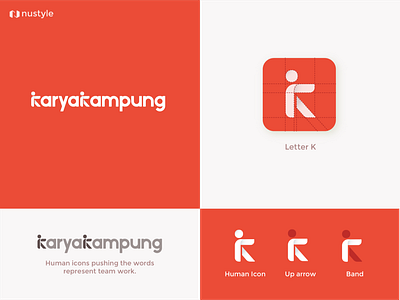 Karya Kampung Logo Project 1 branding design graphic design logo logo design logo mark logo type mark