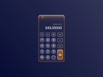 DailyUI #04 - calculator app