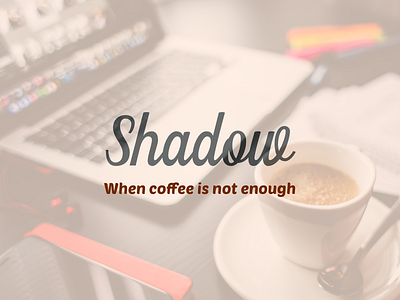 Shadow brand branding clean coffee design icon identity logo poster type typography ui