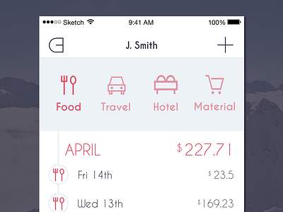 Corpexpenses app branding clean design flat icon interface ios iphone logo ui ux