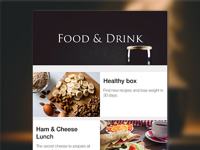 Food and Drink category category design flat food minimalist ui user experience user interface ux web webdesign