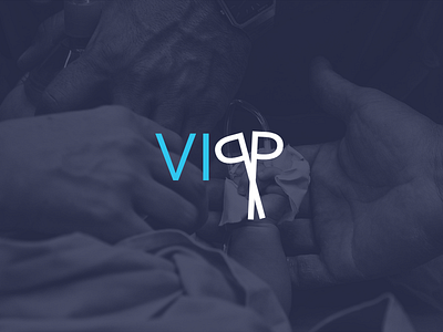 VIPP Logo branding clean design flat identity logo logotype negative space scissors simple surgery ui