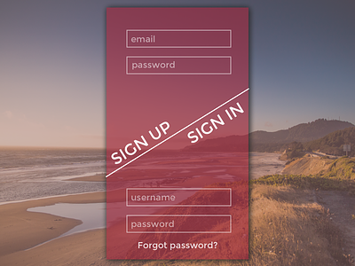 Simple SIGN UP / SIGN IN Screen 001 app clean dailyui interface iphone login minimal modern signup ui ux