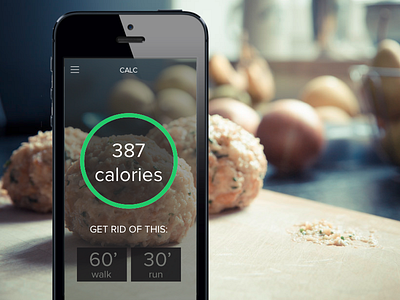 Calories Calculator App - DailyUI 004 app calculator calories clean dailyui interface iphone minimal mobile modern ui ux