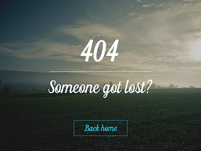 404 Error Page - DailyUI 008