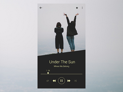 Music app app clean design flat interface music player ui visual
