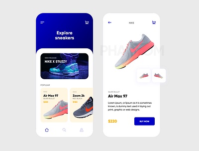 NIKE app clean design flat illustration ios lettering minimal typography ui