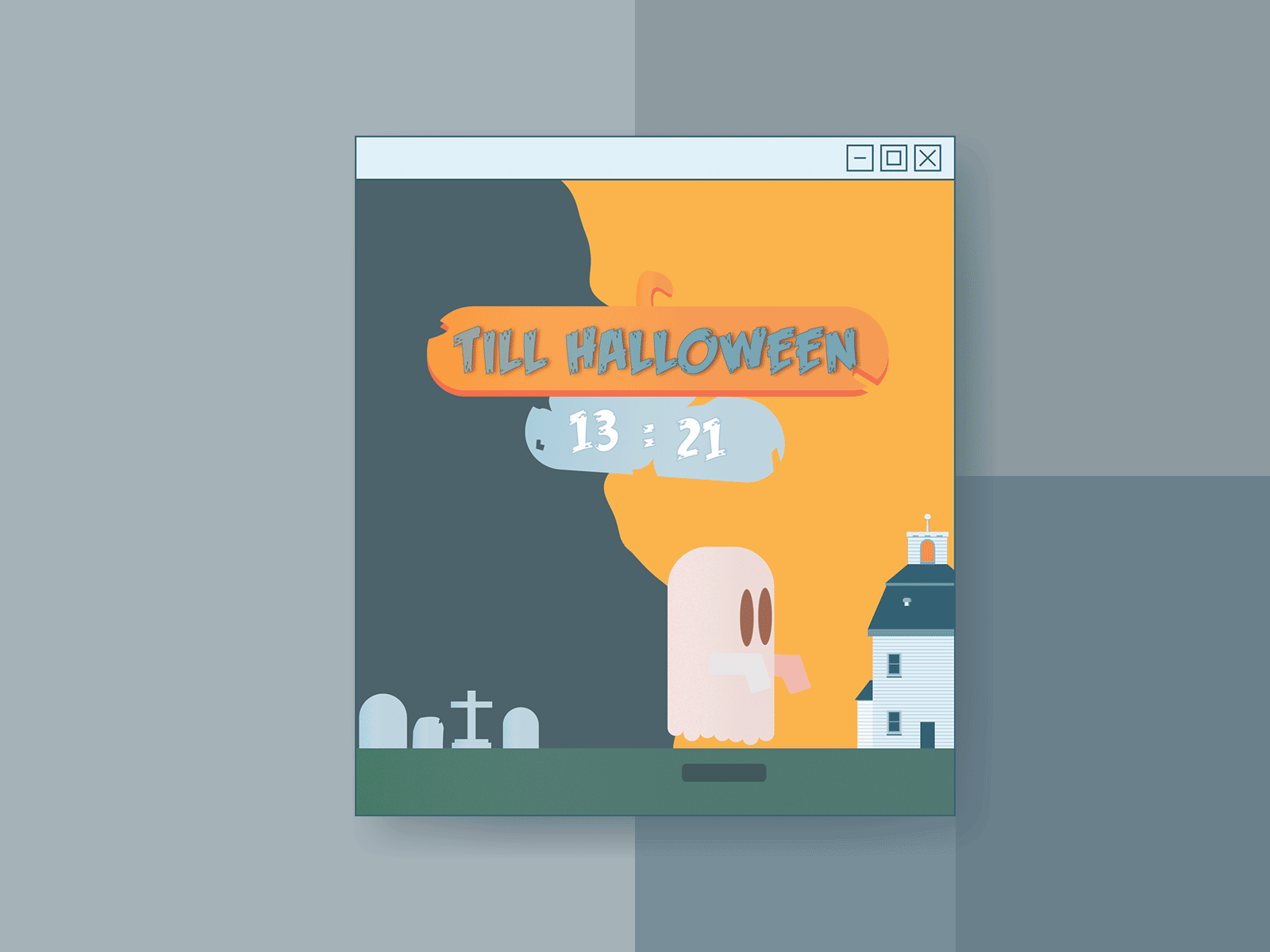 Daily UI 14 - Countdown Timer after effects daily ui daily ui 14 dailyuichallenge design ghost halloween illustration uidesign