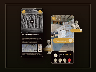 Troia Museum app ar augmentedreality challenge design greek ios museum roman ui uidesign ux