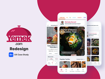 Recipe App Redesign UX Case Study after effects app case study design figma food mobile mobile app recipe app recipes redesign ui uidesign user experience design ux ux design