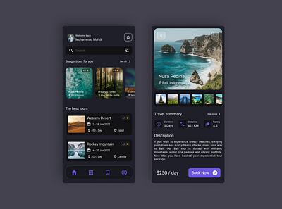 Travel App concept app design travel ui ux