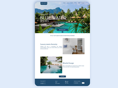 Travel Resort Homepage UI