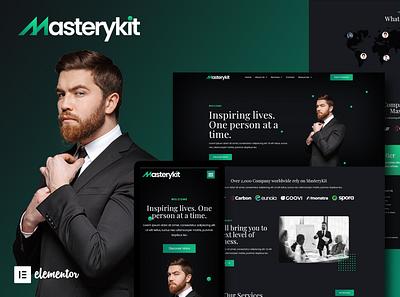 MasteryKit - Web Design for Business Coaching branding business coaching design elementor ui website wordpress