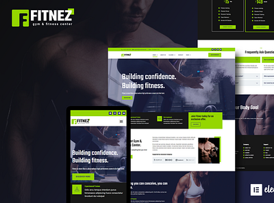 Fitnez - Design for Gym & Fitness Center design elementor fitness gym ui ux website wordpress