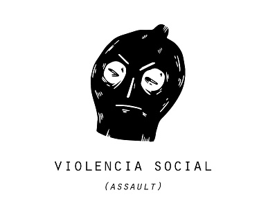 Violencia Social assault black icon illustration thief violence