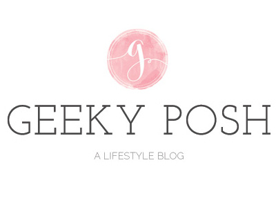 Geeky Posh Logo blog branding feminine logo personal pink